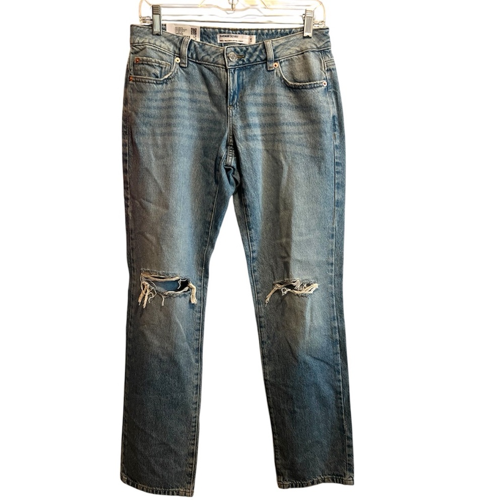 Garage Low Rise Straight Distressed Blue Jeans - Sz 01 / 25 - NWT